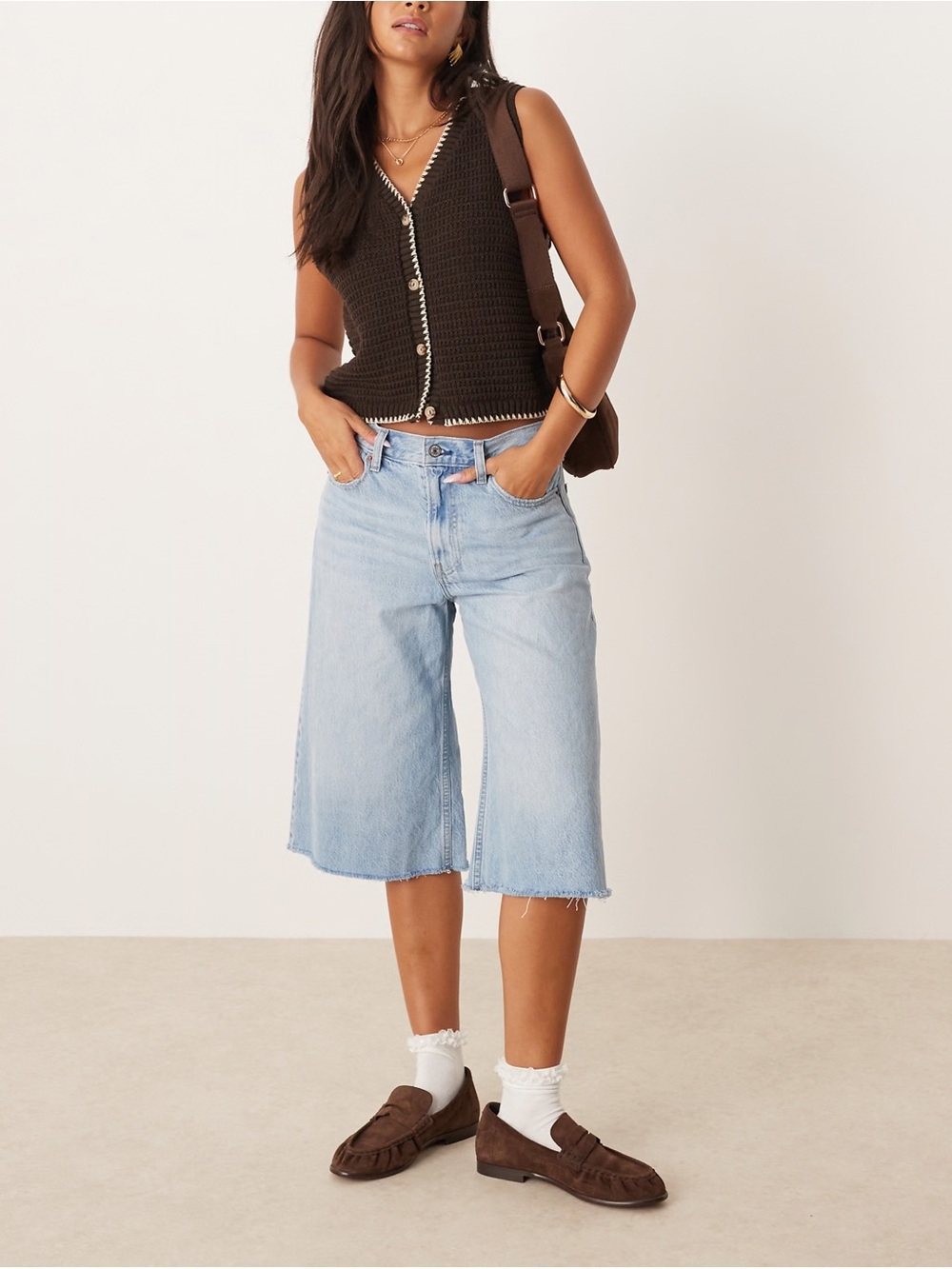 Abercrombie & Fitch Curve Love Mid Rise Jort